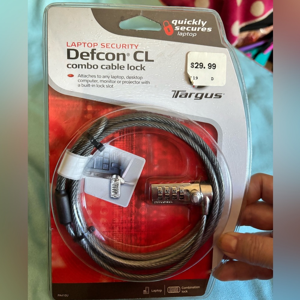 NWT TARGUS NOTEBOOK SECURITY DEFCON CL COMBO CABLE LOCK